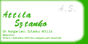 attila sztanko business card
